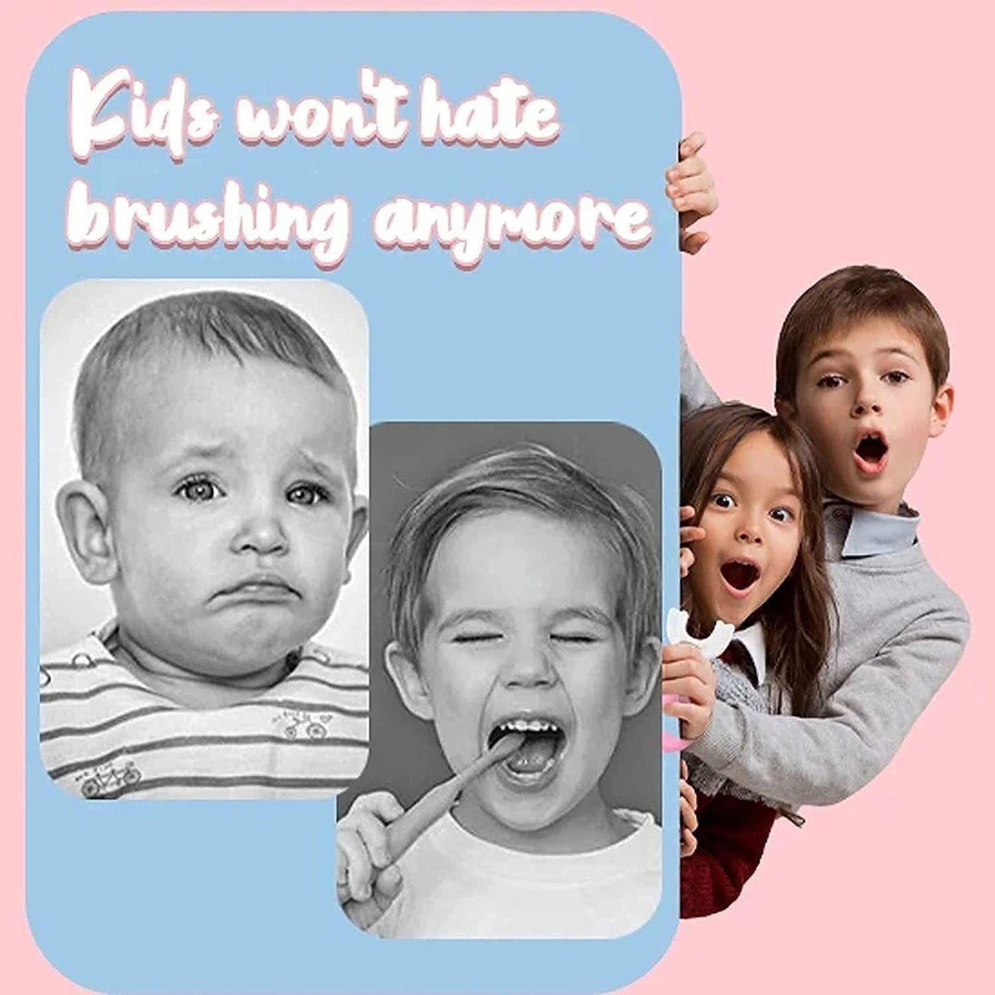 Brush- U Shaped Toothbrush for Silicone Infant Toothbrush For Mouth-Cleaning ( Pack of 1 )